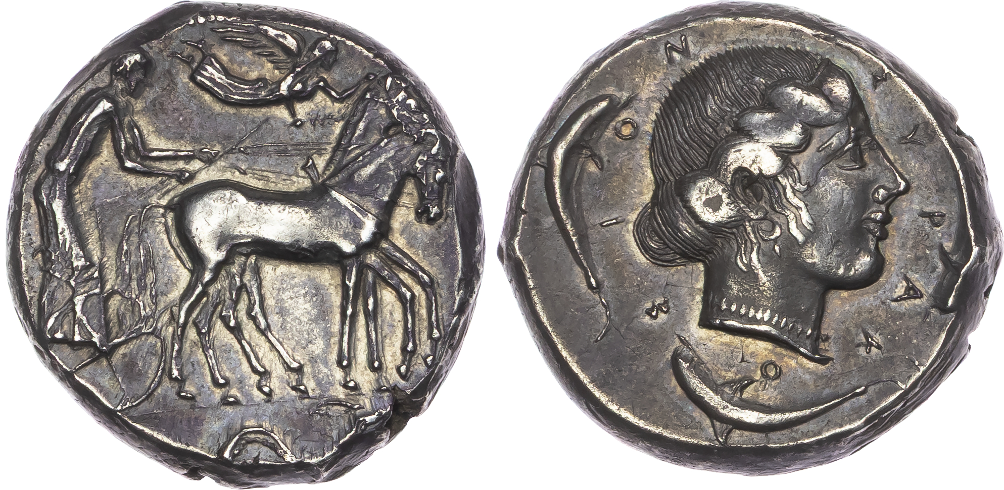 Sicily, Syracuse, Second Democracy (c. 460‑450 BC) AR Tetradrachm