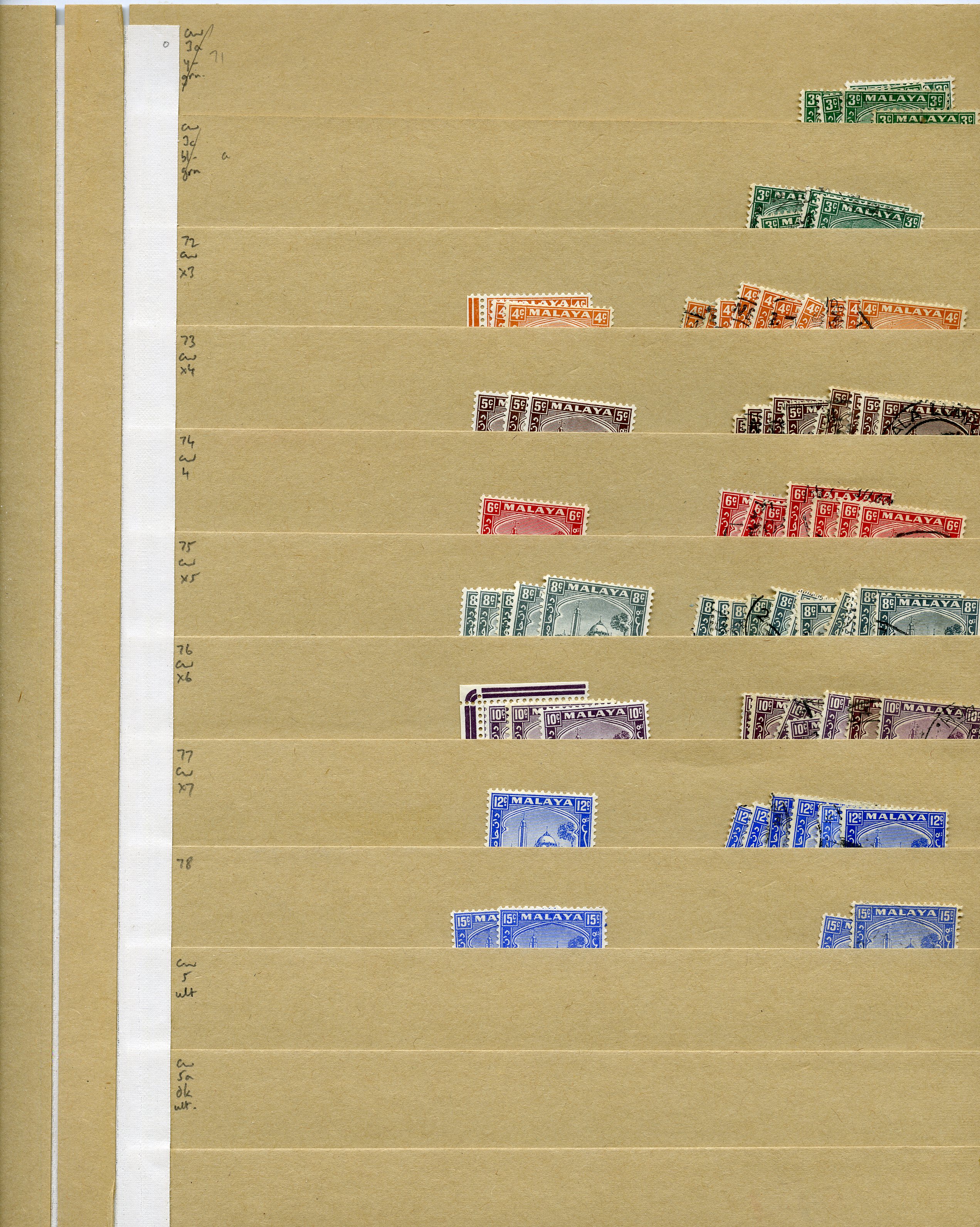 KG VI stock on manila stocksheets, some...