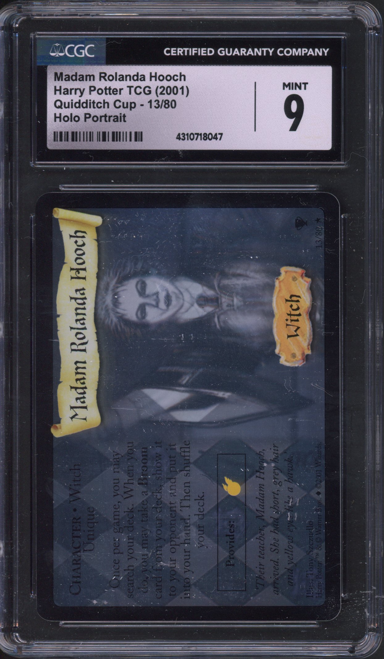 Harry Potter TCG - CGC 9 Madam Rolanda Hooch Portrait Holo Quidditch Cup #13/80 