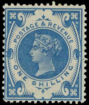 1899 1/- Colour Trial in blue on...