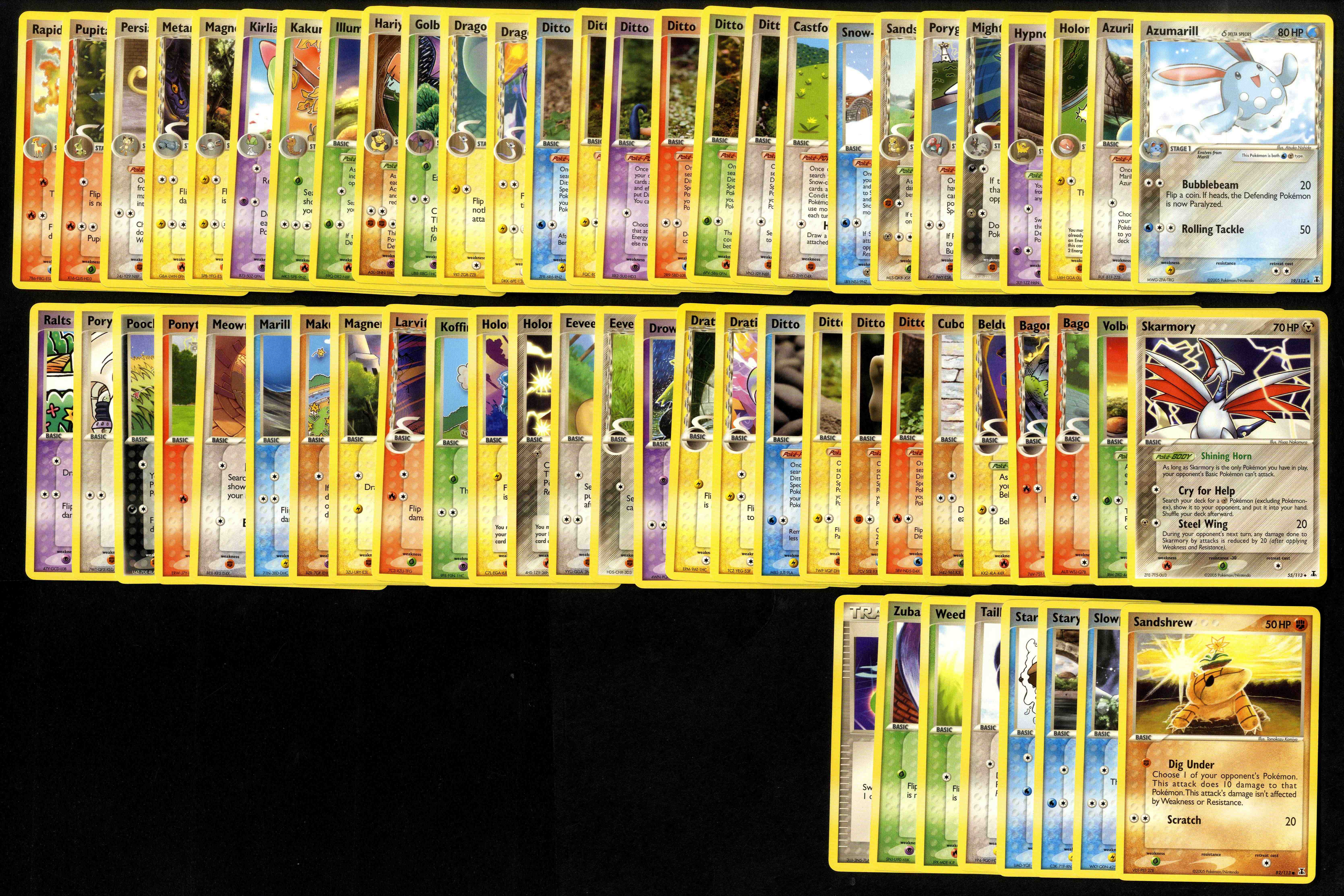 EX Delta Species – Partial Complete Set – 63/114 - EX-NM 