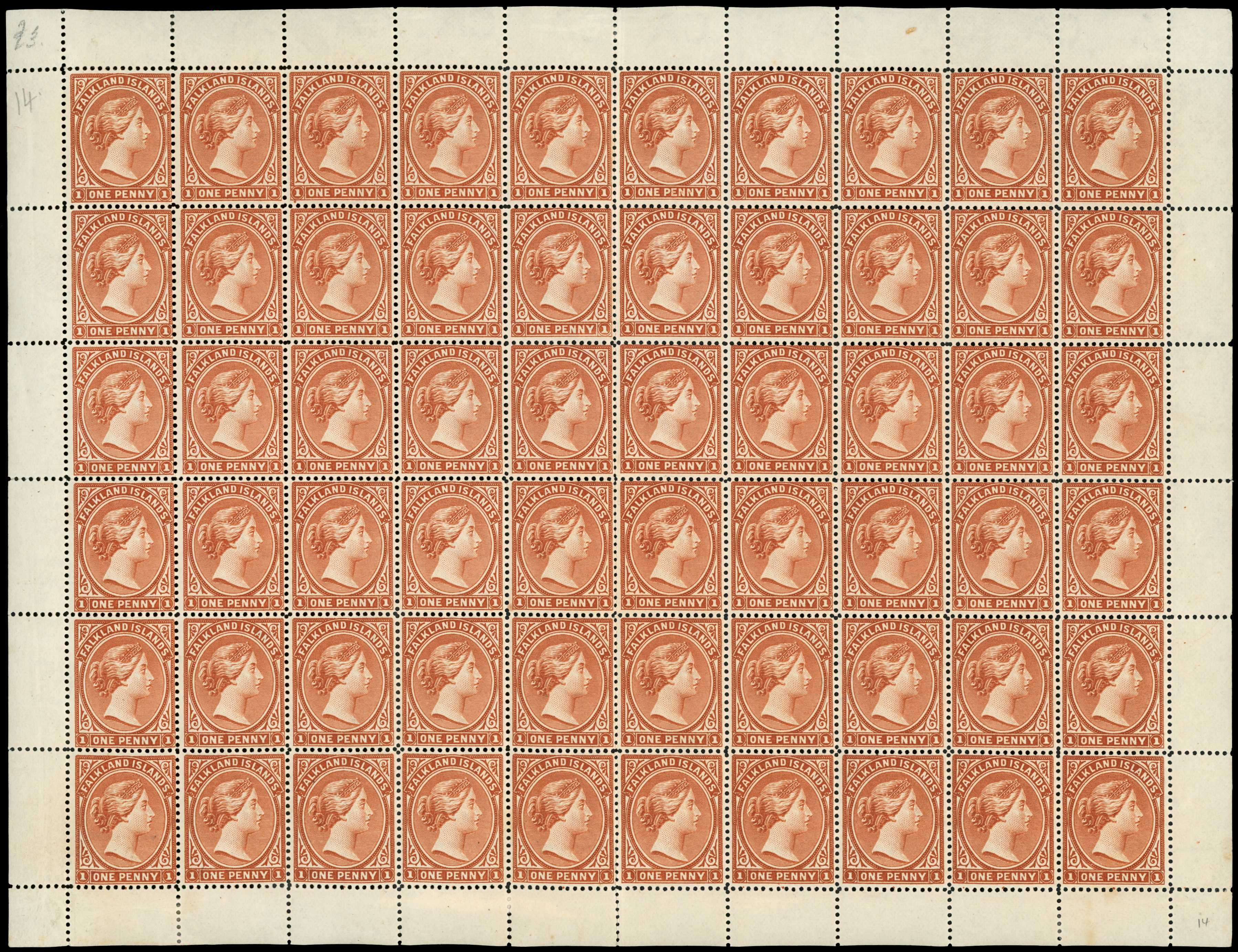 1891-1902 1d orange-brown (Wmk reversed)...