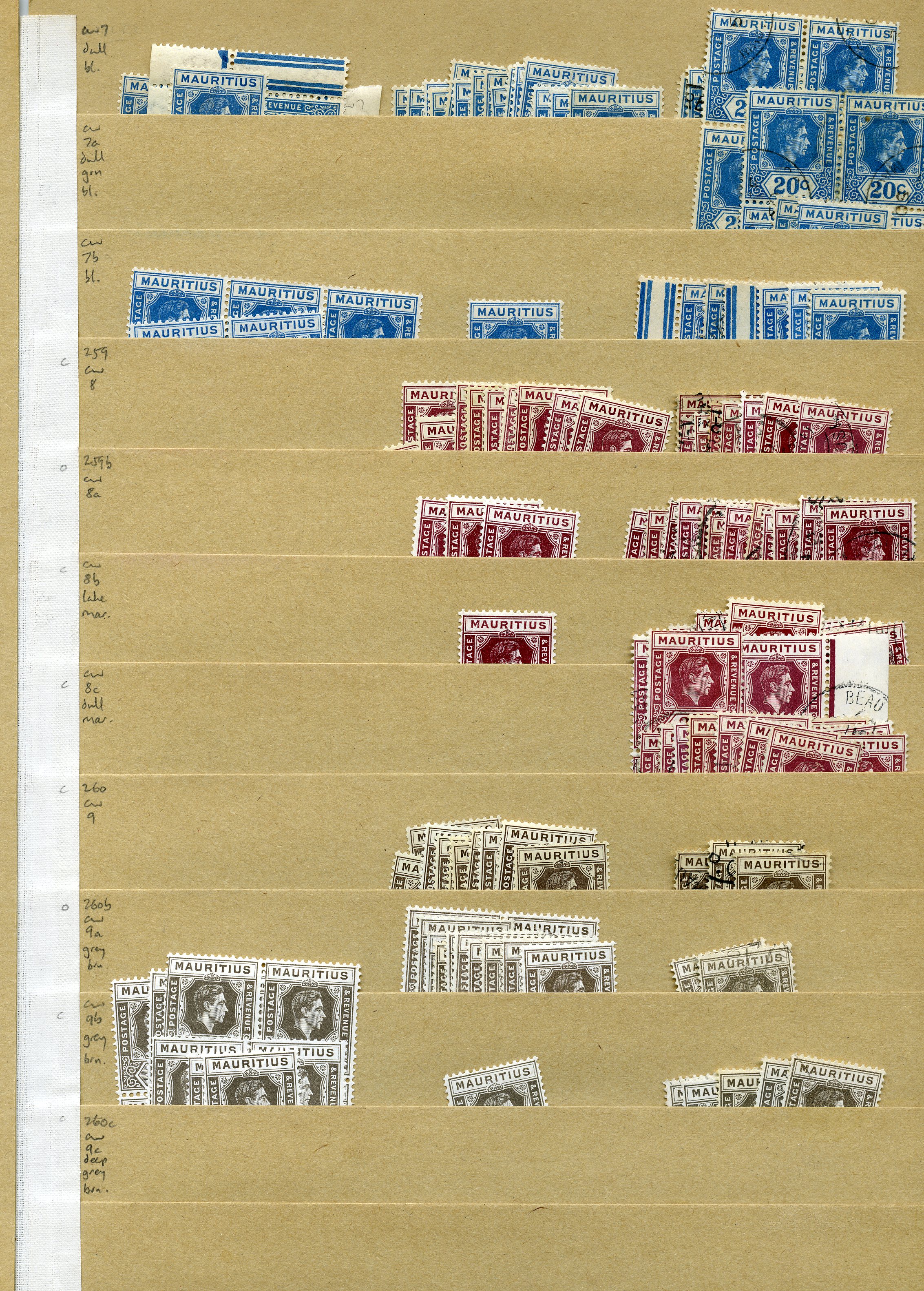 1937-52 KG VI stock on manila...