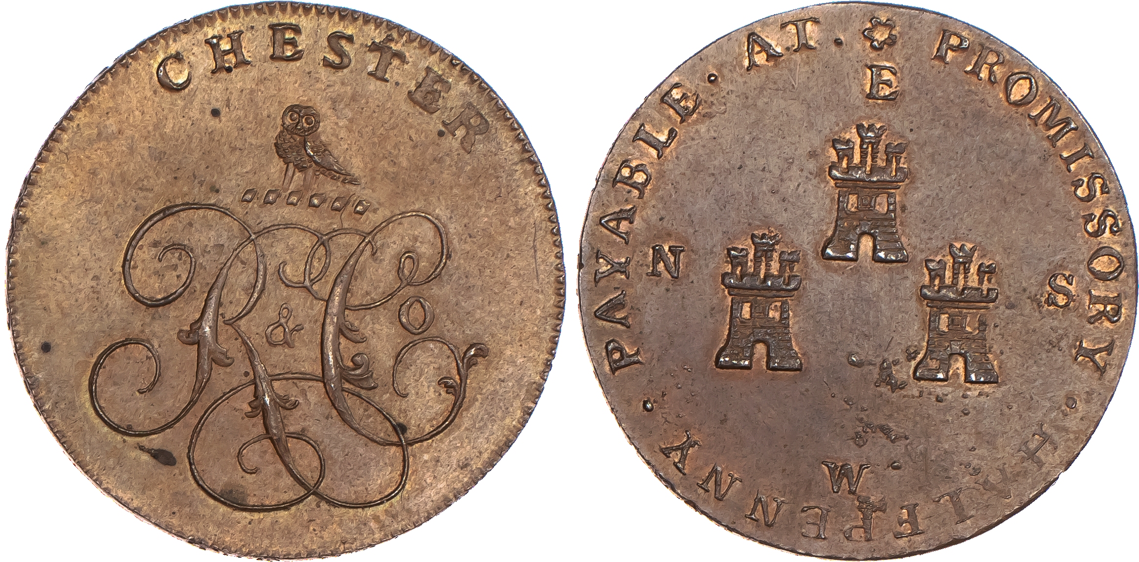 Chester, Roe & Co. Halfpenny. Another but...