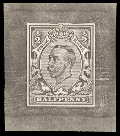 GB 1911 ½d Downey Head die 2 die proof