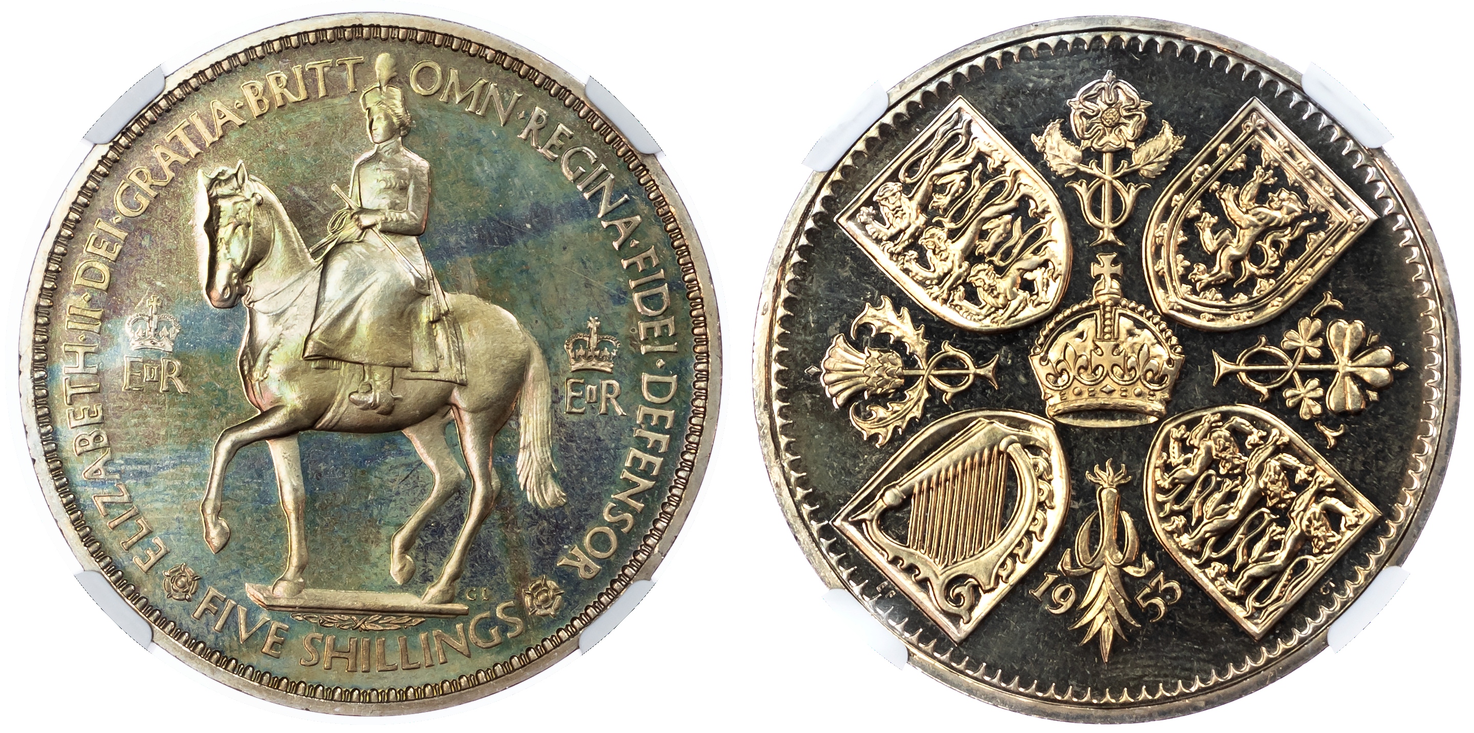 Elizabeth II (1952-2022), Coronation Proof Crown, 1953. NGC PF67 Cameo