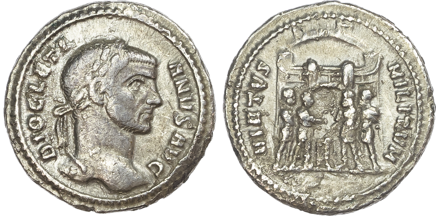 Diocletian (AD 284-305) AR Argenteus, Siscia, AD 294-295, 3.39g.