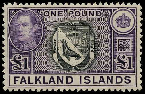 1938 printing of the £1 in black and...