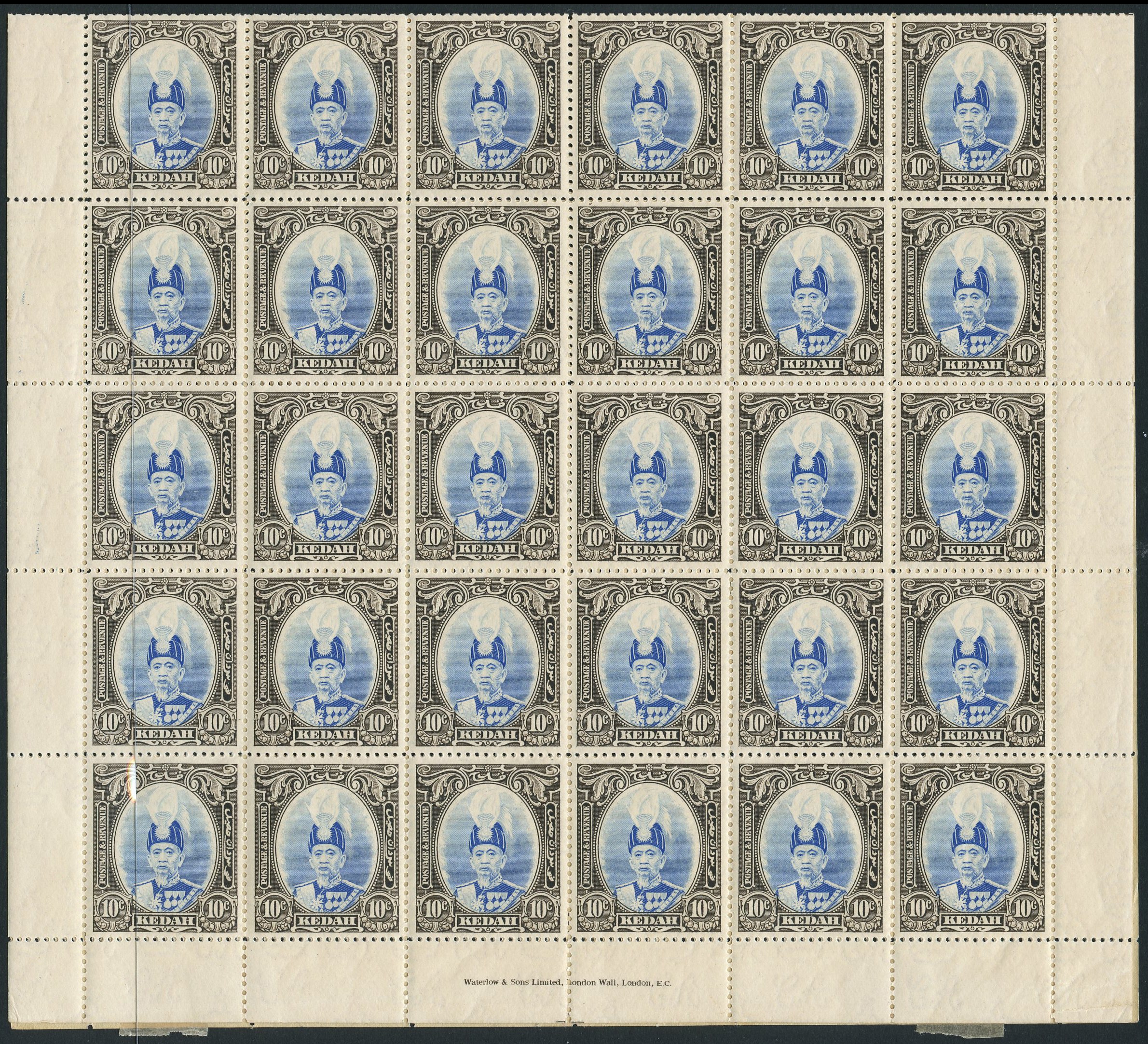 Kedah SG 60 sheet...