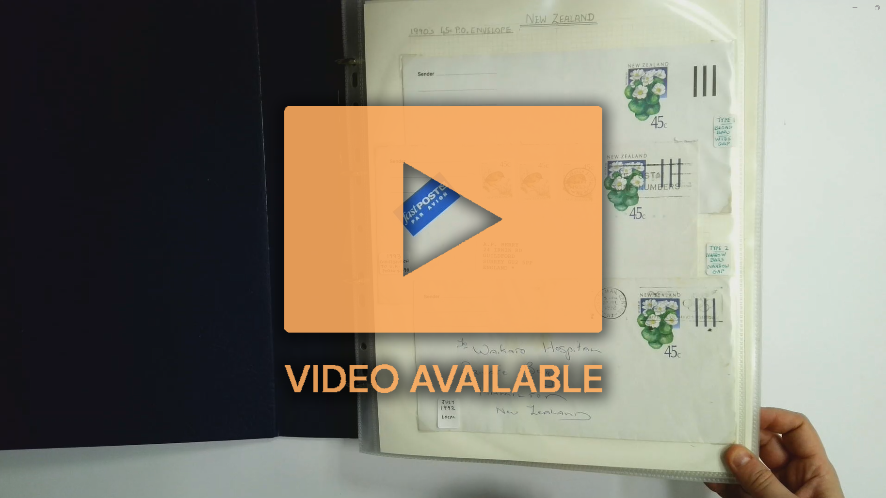 Postal History.  Large blue SG cover album with N to Z collection