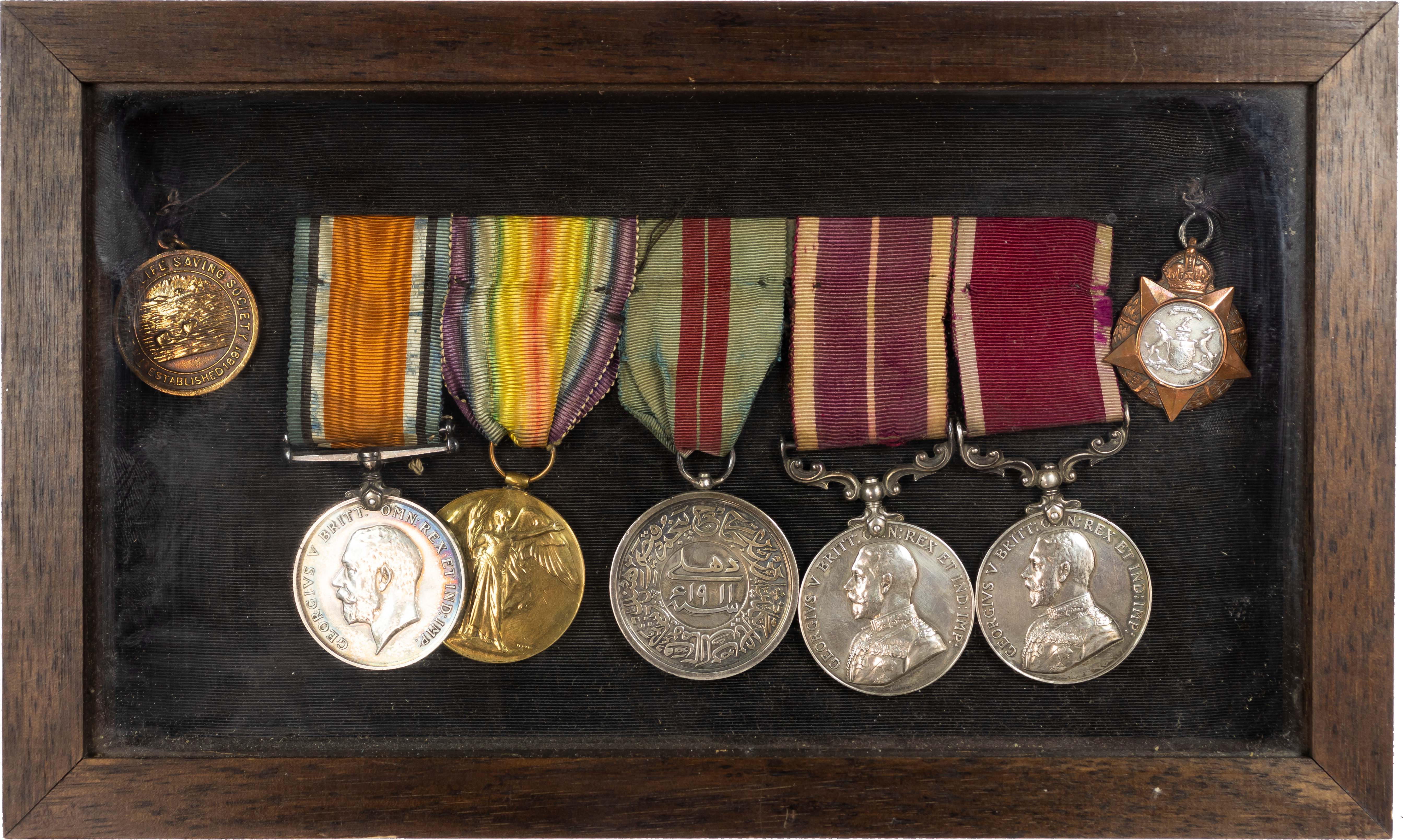 Delhi Durbar, Great War, Long and Meritorious Service Medal Group of 5 to Acting Warrant Officer Class 2 Leonard George