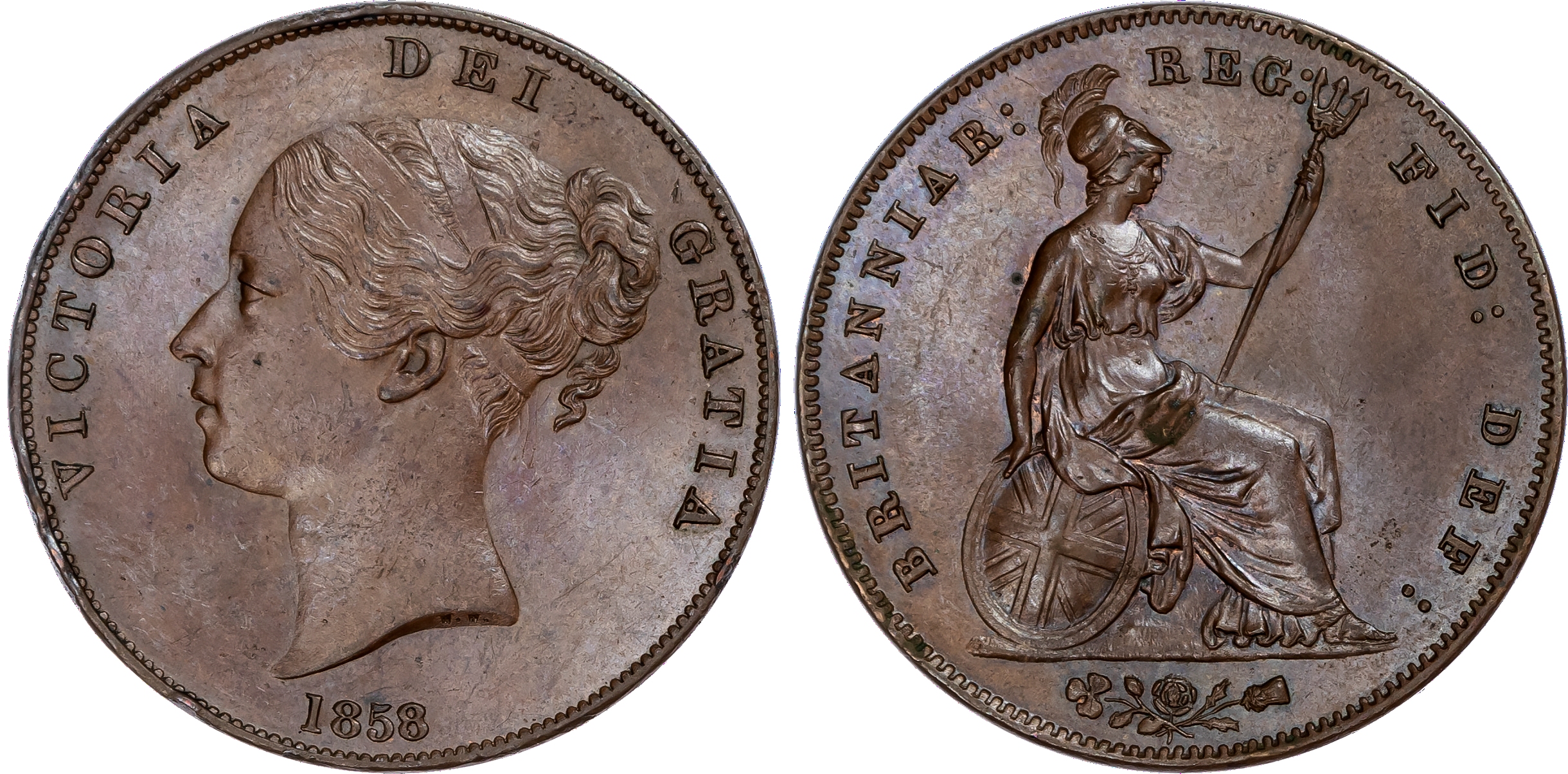 Victoria (1838-1901), Penny, 1858