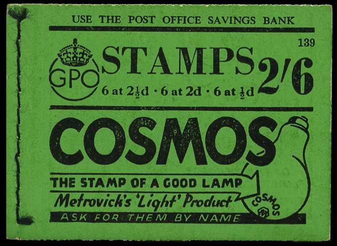 1942 (September) 2/6d booklet (#139), perfs...
