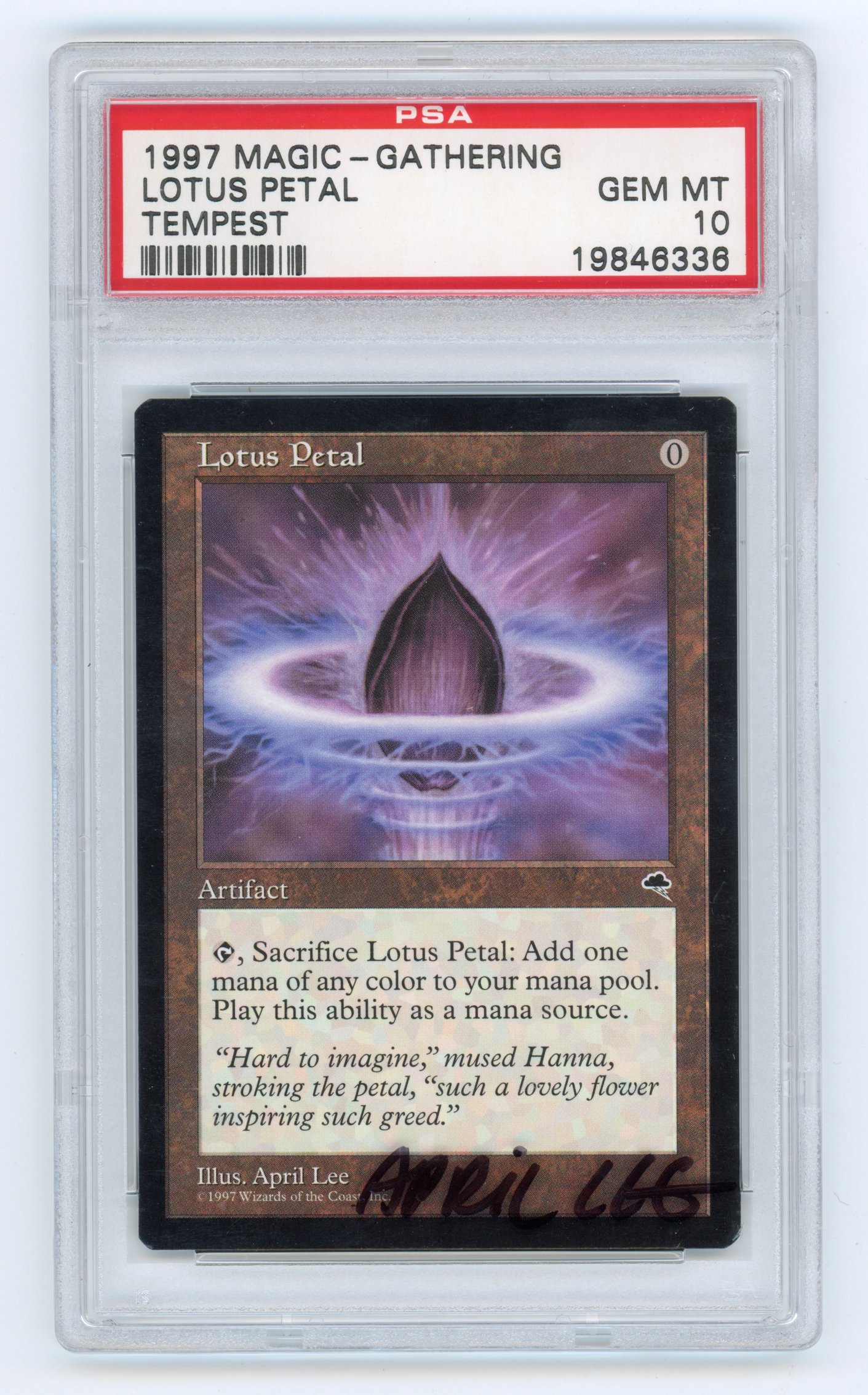 PSA 10 Lotus Petal (signed slab) - Tempest