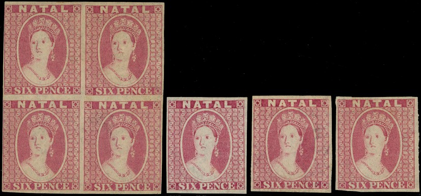 Natal 1863 Fiscal 6d rose proof...