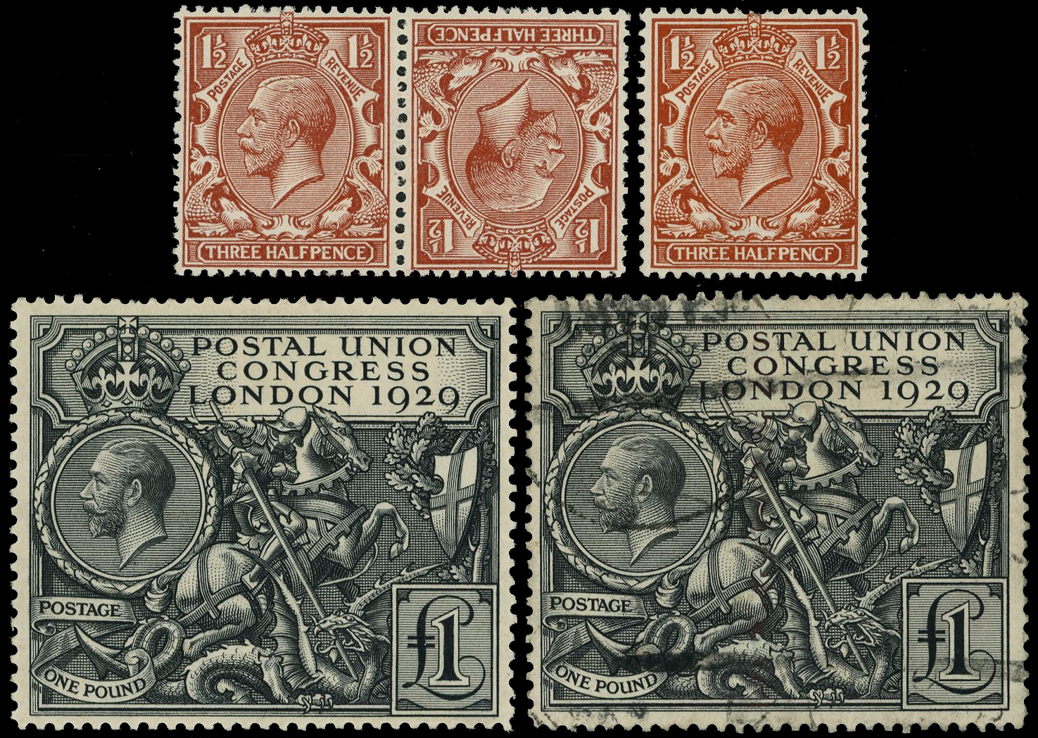 1912-1929 group of better KGV issues: 1912...
