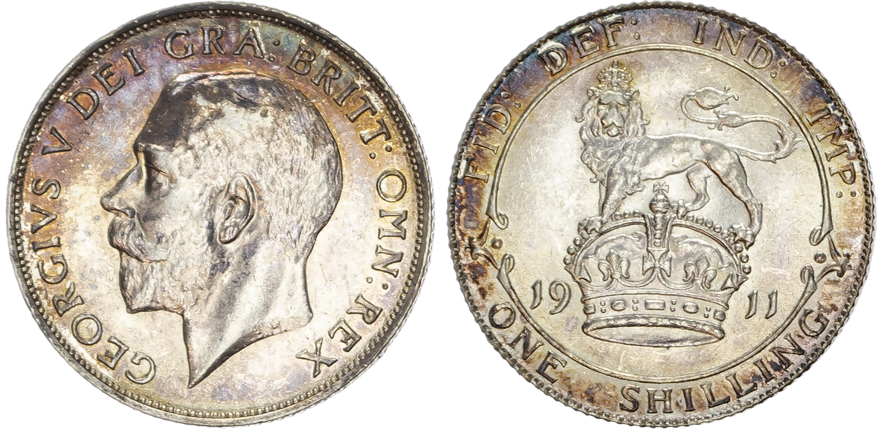 George V (1910-1936) Shilling, 1911, first coinage.