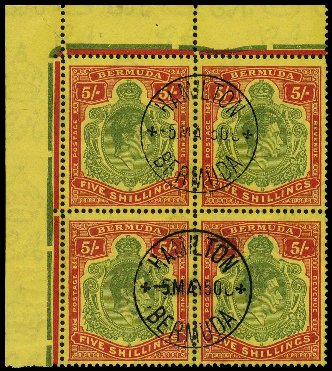 1949 (Dec.) 5/- perf 13 on ordinary paper,...