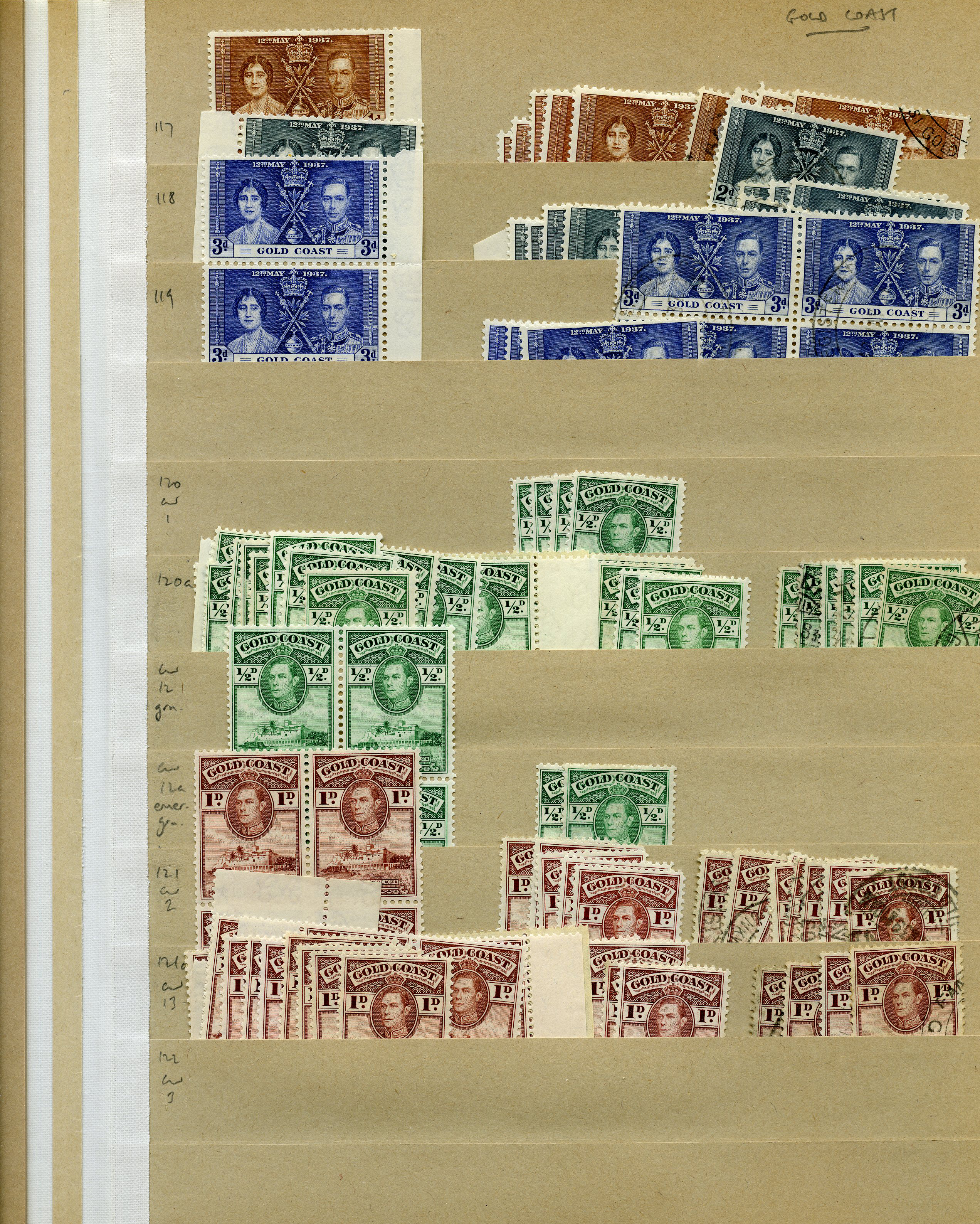 KG VI stock on manila stocksheets, some...