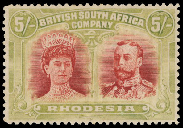 5s deep rose-red and yellow-green RSC E mint