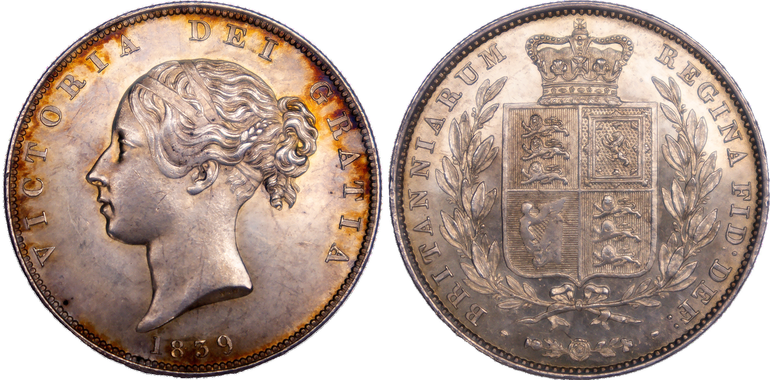 1839 Victoria Currency Halfcrown Extremely Rare