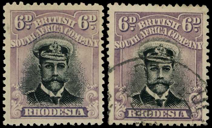 1913-7 6d Head Die II, perf 14. Mint and...