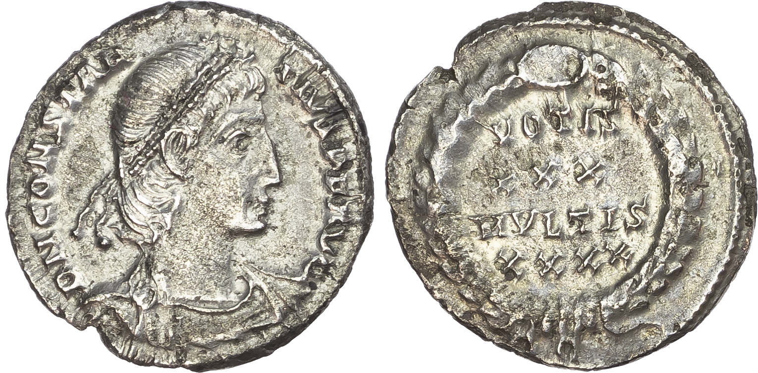 Constantius II (AD 337-361) AR Siliqua, Aquileia, AD 352-355, 3.22g.