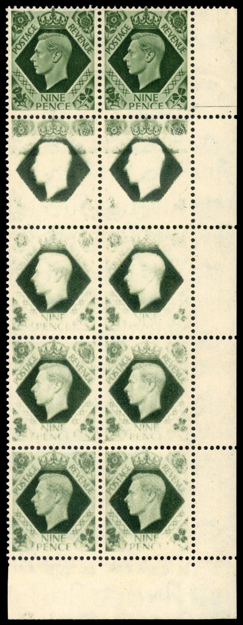 GB SG 473 dry print block mint