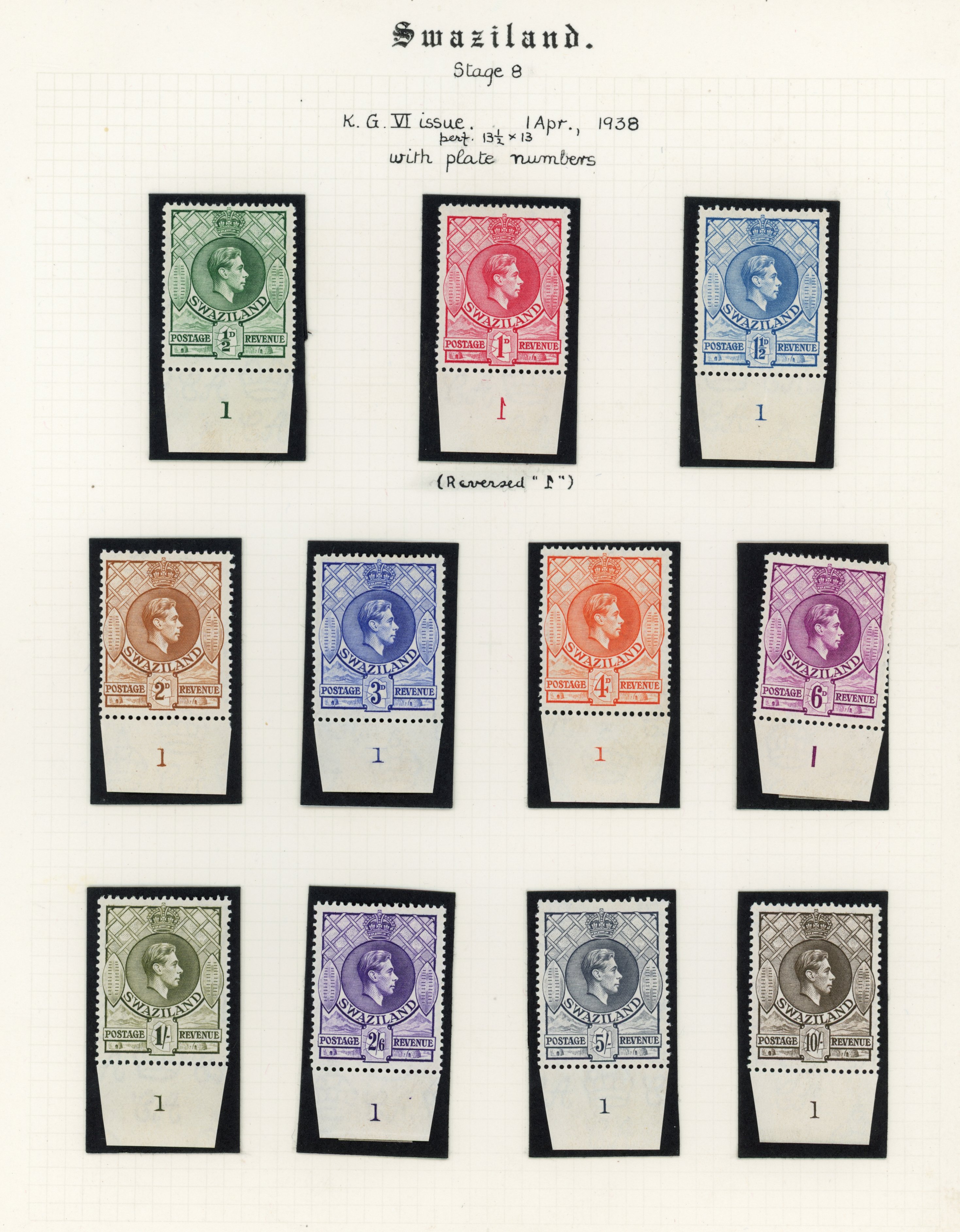 Swaziland SG 28-38 mint