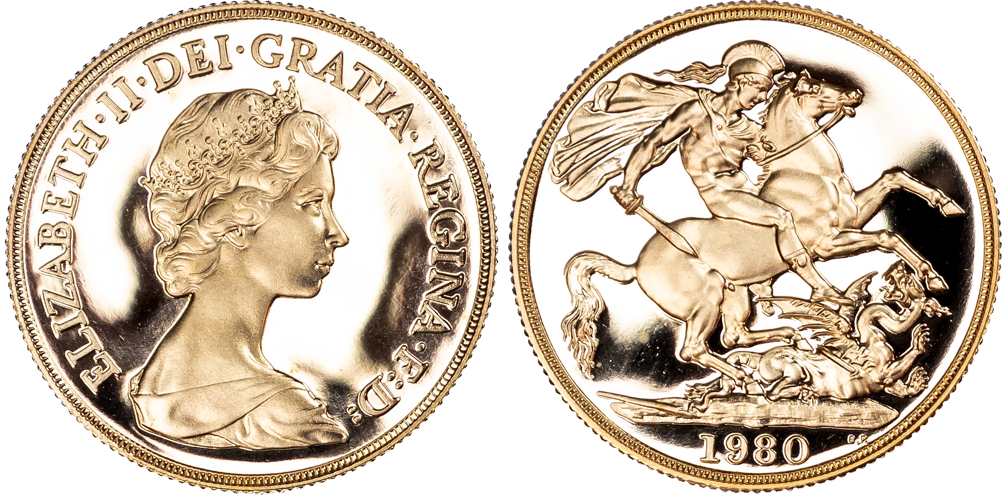 Elizabeth II (1952-2022), The Sovereign Four Coin Set, 1980