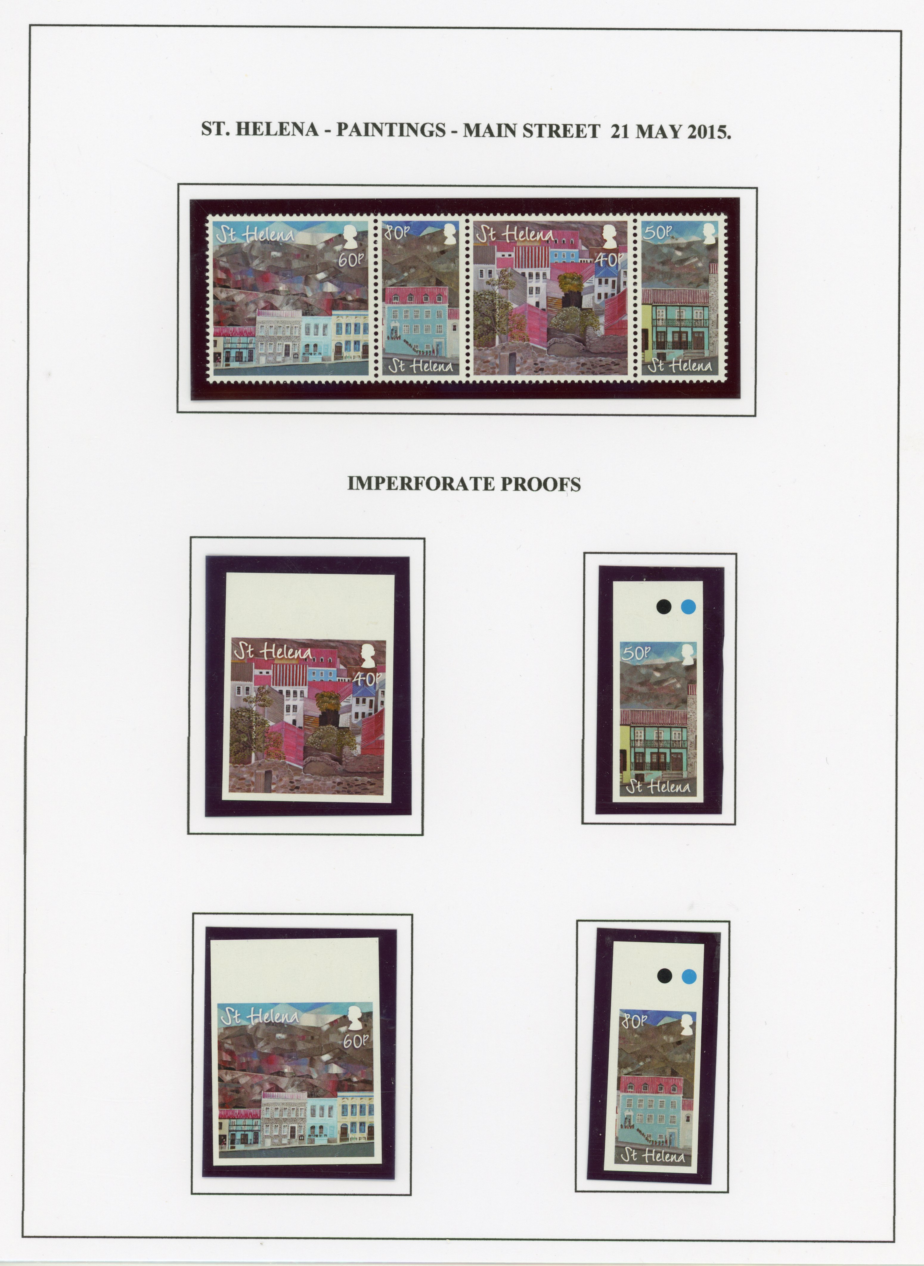 St Helena SG 1231-4 imperforate proofs