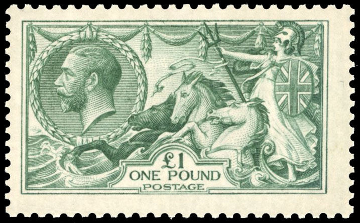 GB SG 403 1913 Waterlow £1 green mint