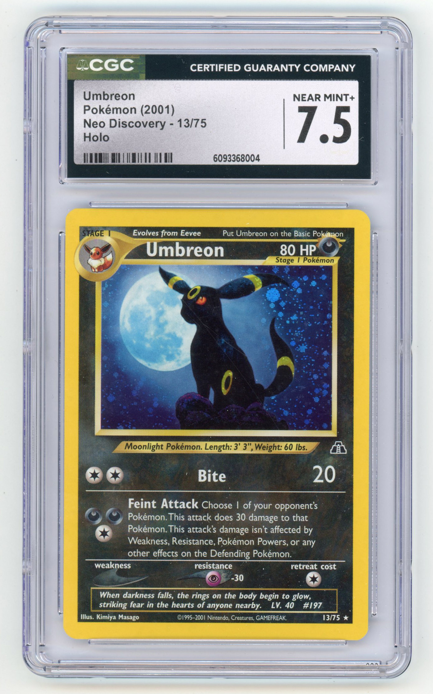 CGC 7.5 Umbreon #13 Holo - Neo Discovery
