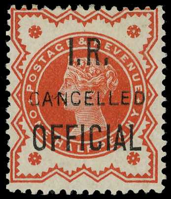 Officials; I.R. Official. 1888 ½d...