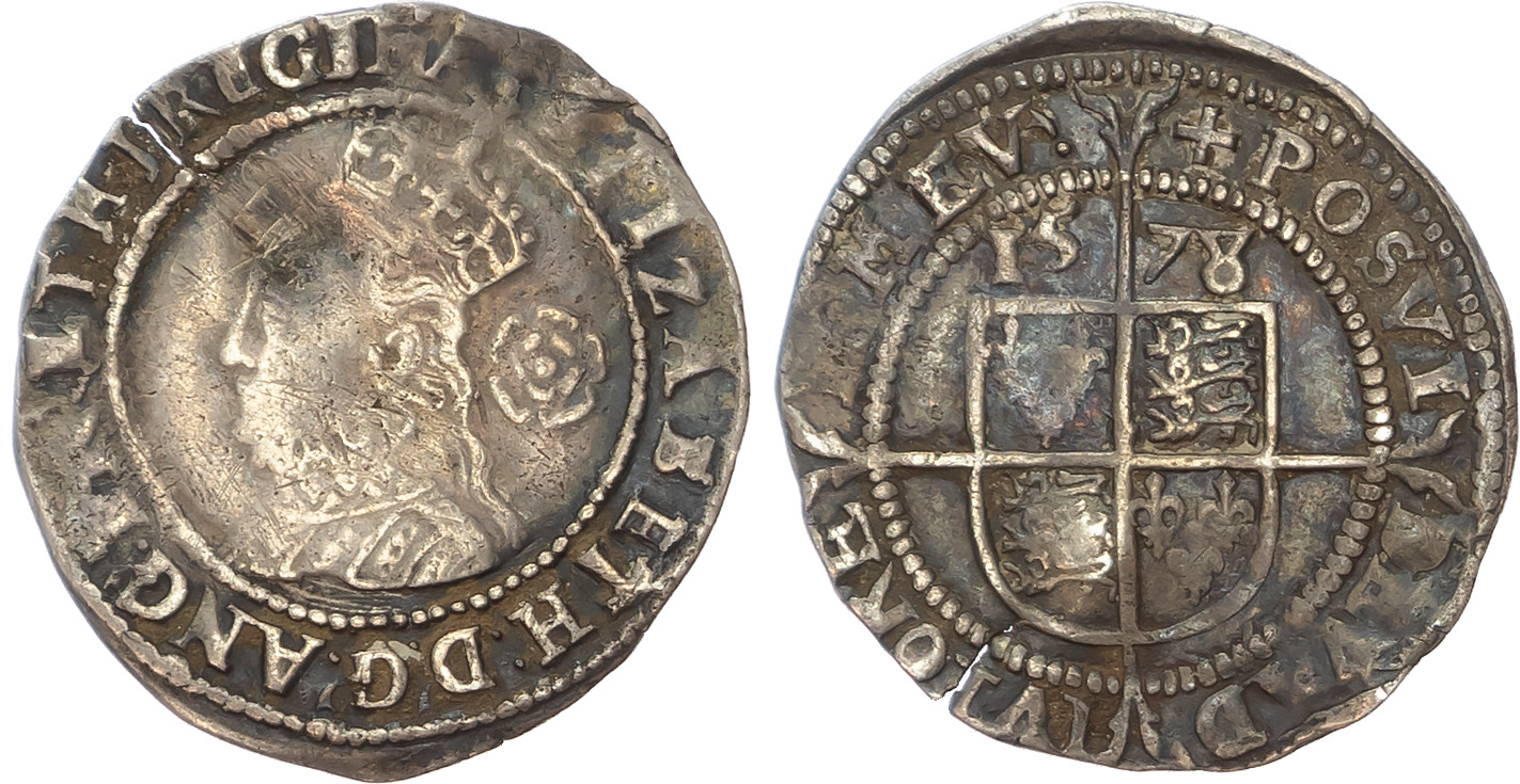 Elizabeth I (1558-1603). AR Threepence, 1574. [2]