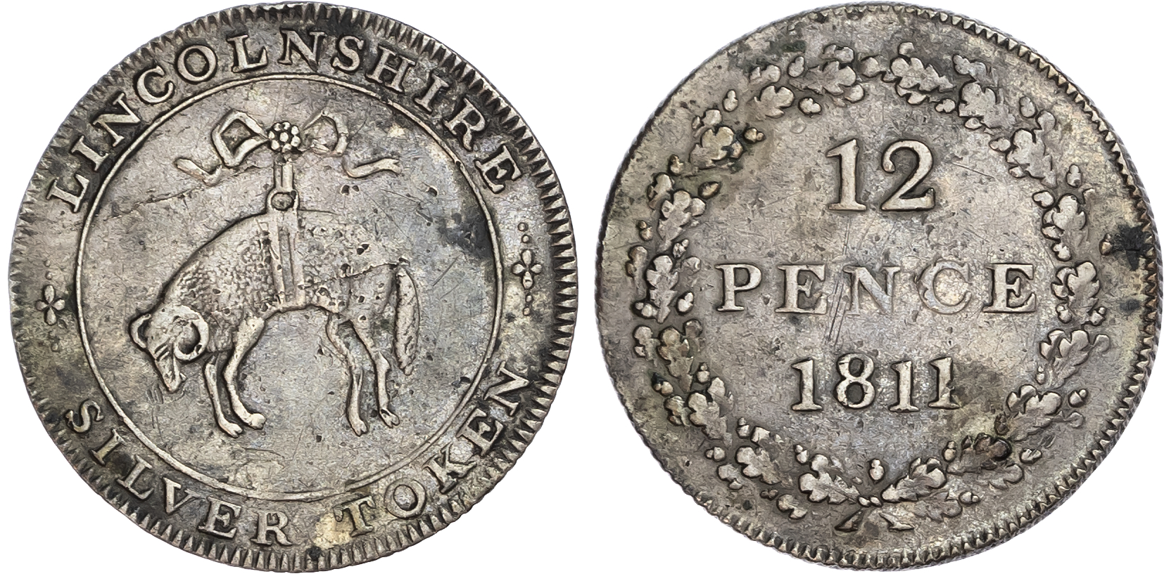 Lincolnshire, County. Silver shilling, 1811.
