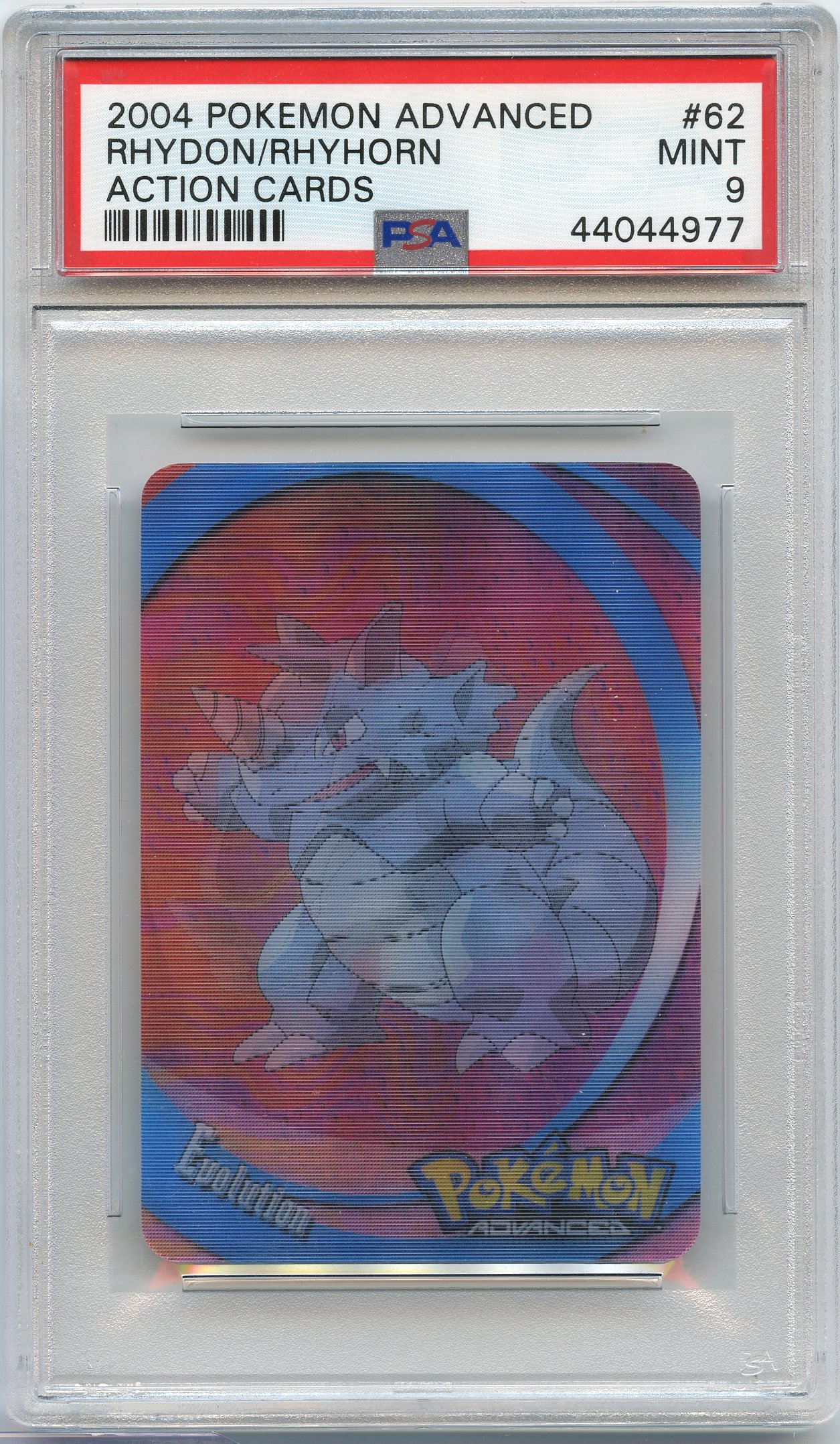 PSA 9 Rhydon/Rhyhorn #62 Pokemon Advanced Action Cards