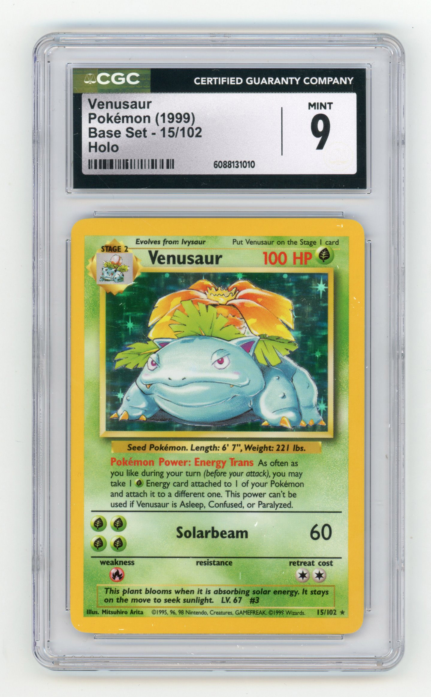 CGC 9 Venusaur Holo #15 - Base Set Unlimited