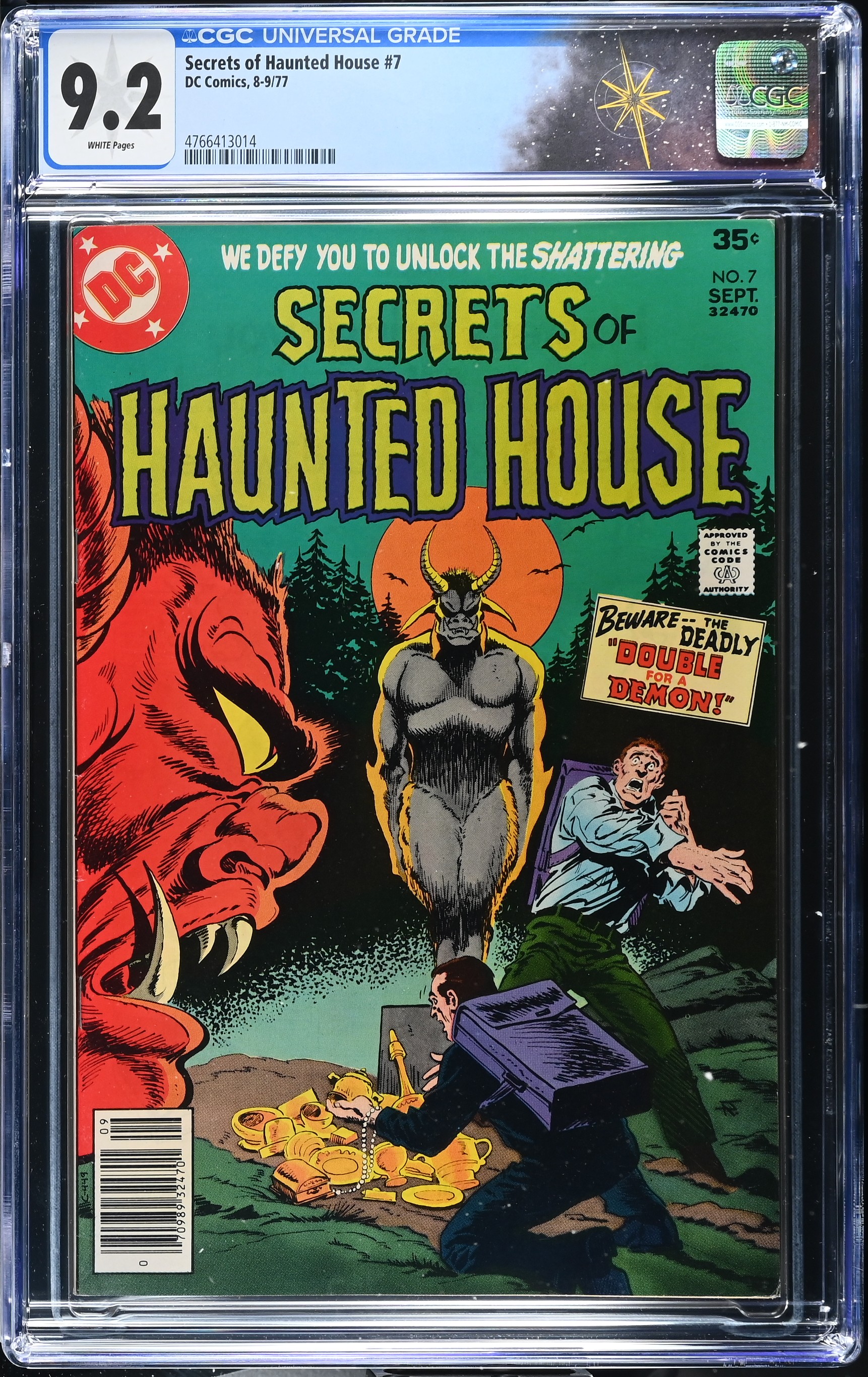 Secrets of Haunted House #7 CGC 9.2 Cover by Jim Aparo (DC Comics, 1977) White Pages