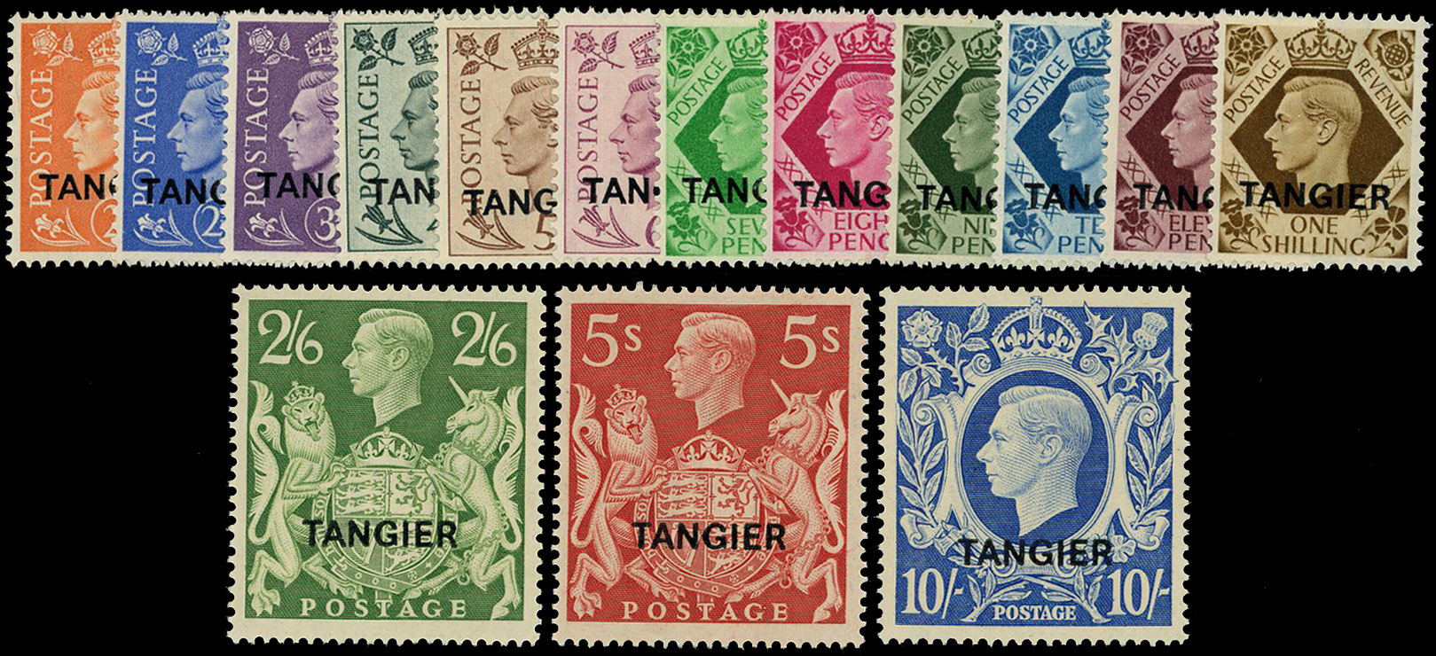 Tangier.  1949 set of fifteen, unmounted o.g.  SG 262-275,...