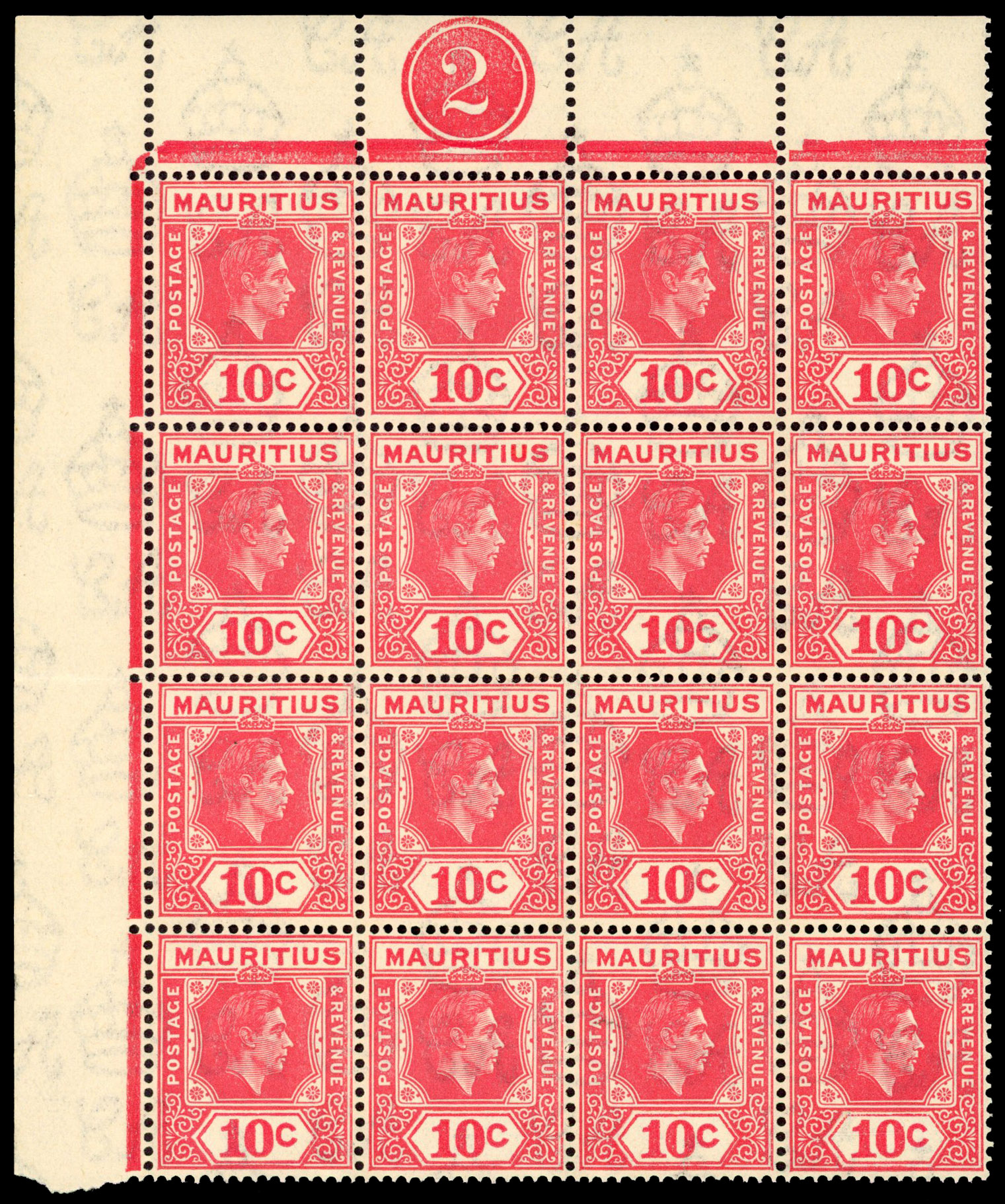 Mauritius SG 256d, da block mint