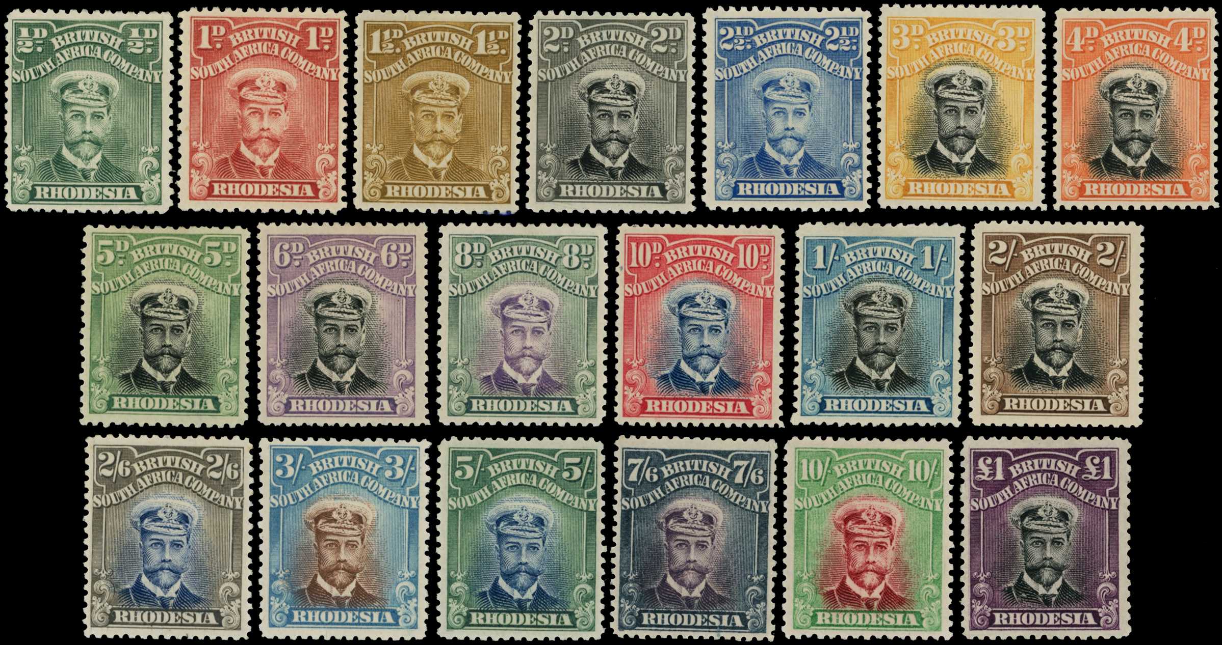 1913-23 Admiral representative set of...