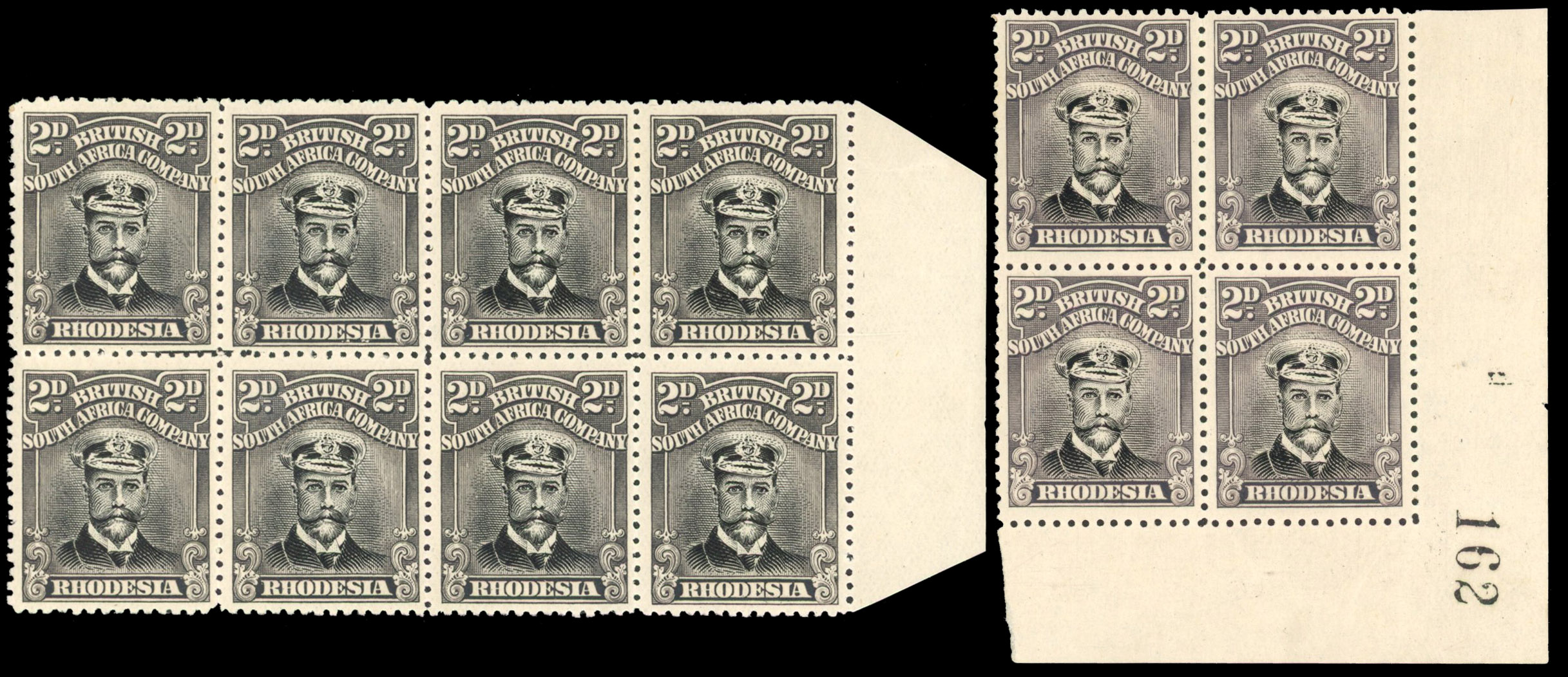 Rhodesia 2d SG 291, 292 blocks mint