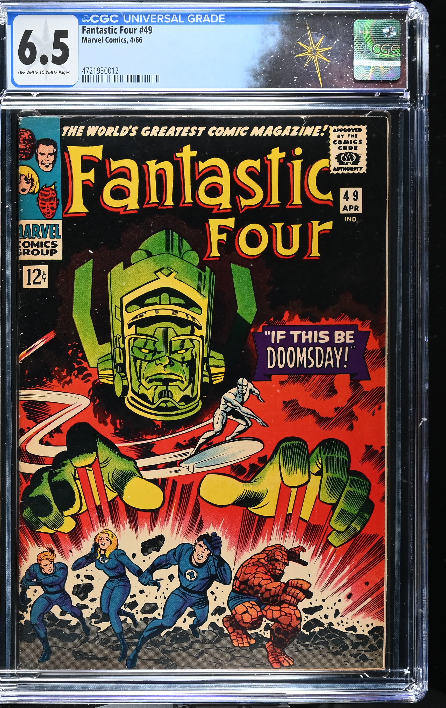 Fantastic Four #49 CGC 6.5 1st Full Appearance of Galactus (Marvel Comics, 1965) Off-White to White Pages