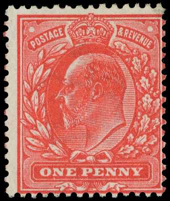 1911 1d aniline pink, centred to bottom...