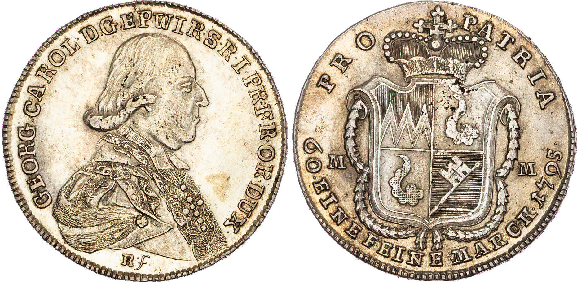 Germany, Würzburg, Georg Karl von Fechenbach (1795-1802), silver 20 Kreuzer