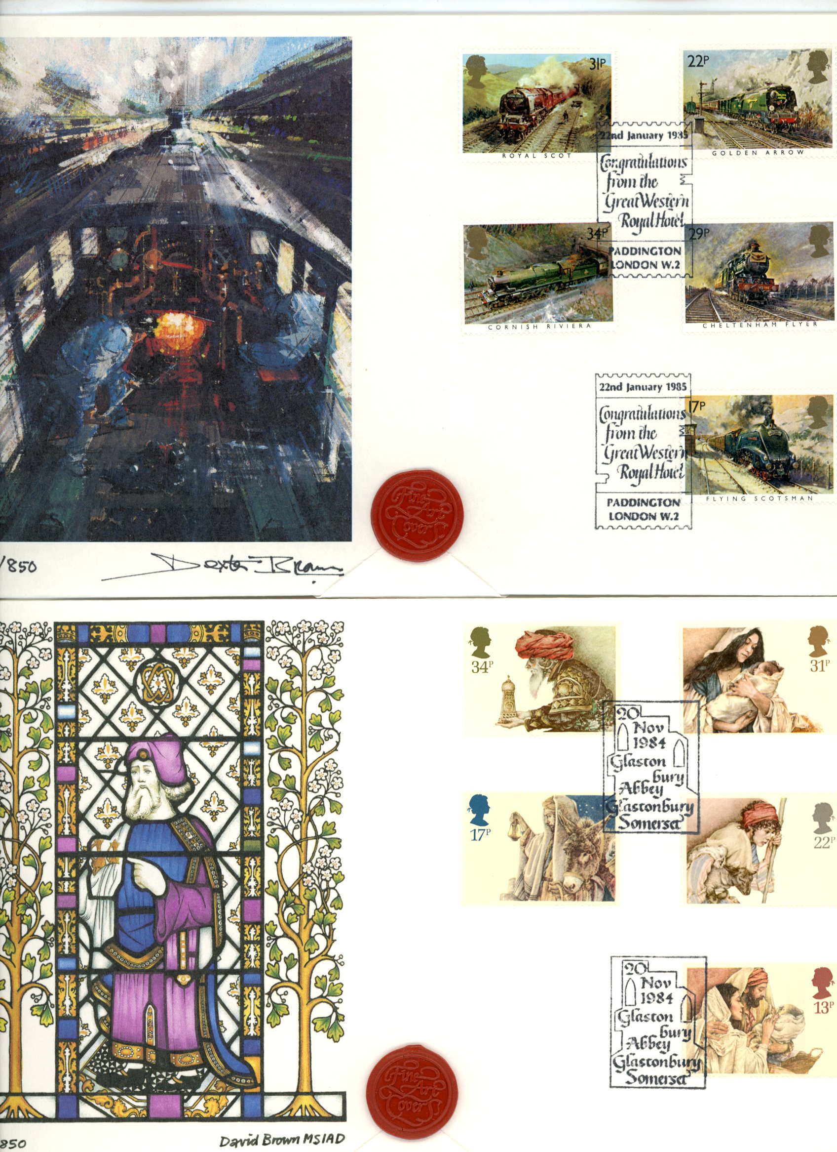 FIRST DAY COVERS: 1984-86 Fine Art...