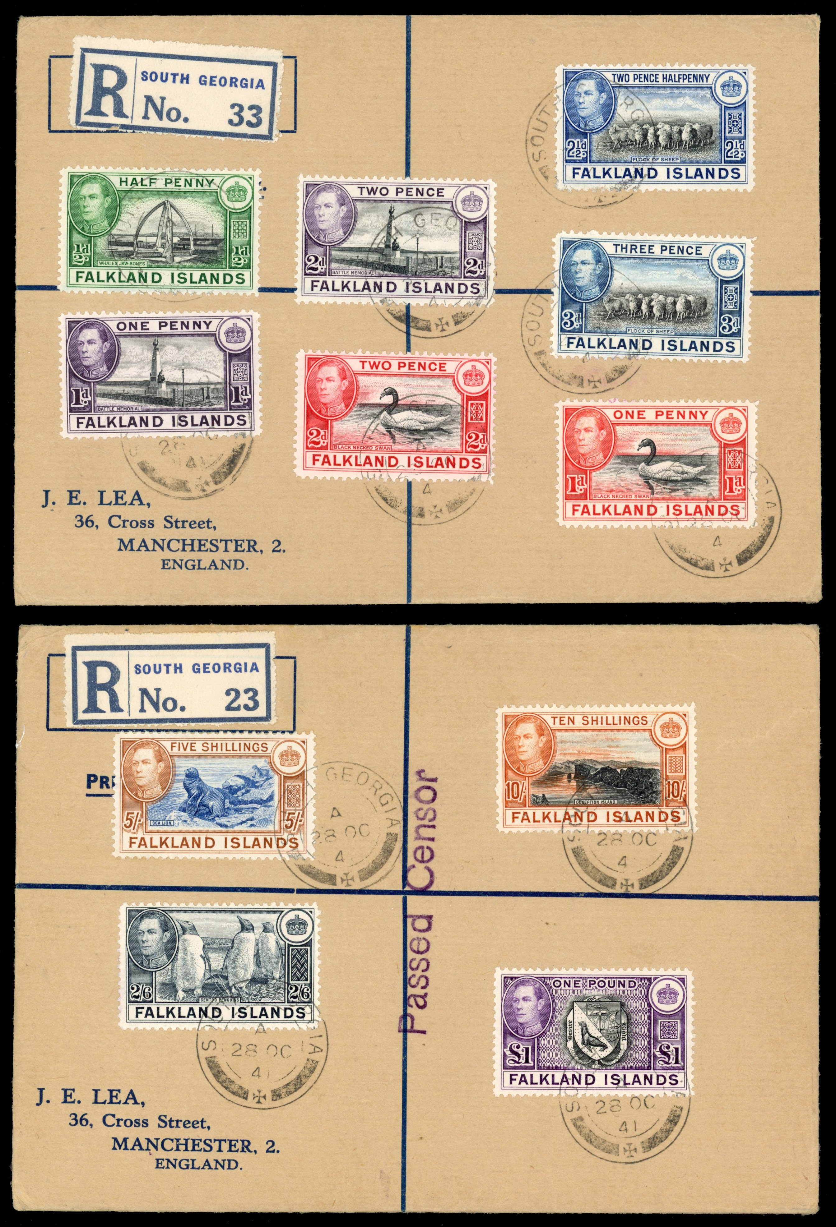 FID SG Z73/88 philatelic covers from South Georgia