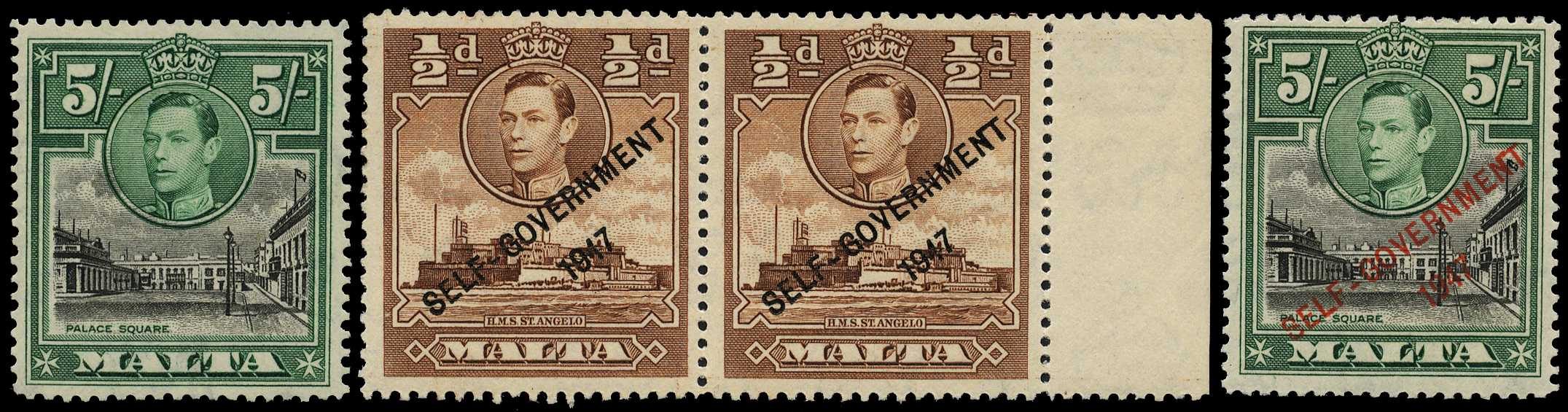 1948 Self-Government 5/- with R4/10 joined...