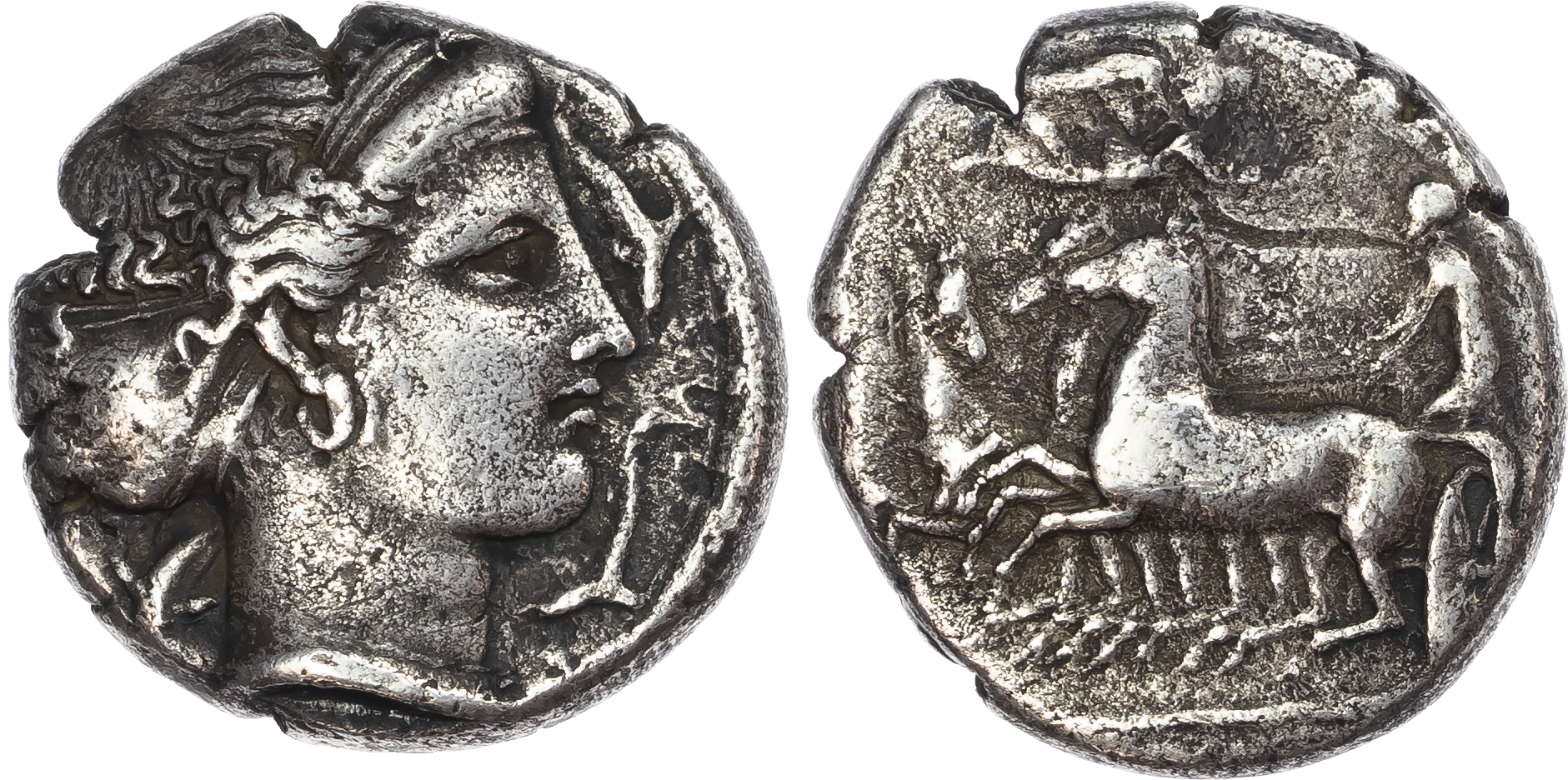 Sicily, Syracuse, Second Democracy (c. 466-405 BC) AR Tetradrachm, c. 415-405 BC, 16.56g. 